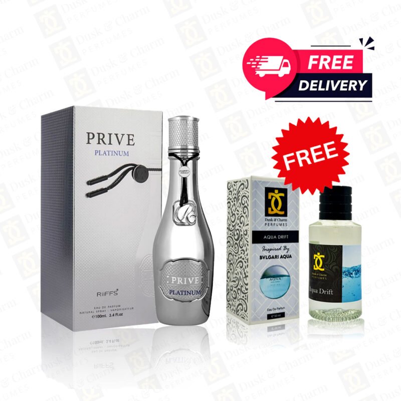 Prive Platinium Silver for Men Free Gift