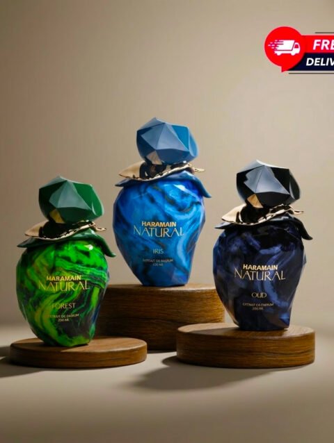 Al Haramain Natural Trio – Iris, Oud & Forest Perfume Combo